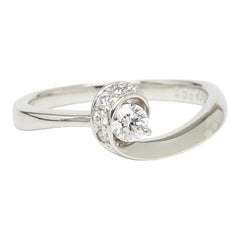 Pt900 プラチナ ダイヤ0.18ct ダイヤ0.07ct リング 指輪 レディース 14.5号 【中古】