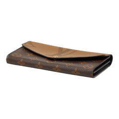 ルイ ヴィトン モノグラム ジャイアント リバース ポルトフォイユ サラ 長財布 M80726 ブラウン PVC レザー レディース LOUIS VUITTON 【中古】