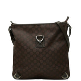グッチ GGナイロン アビー 斜め掛け ショルダーバッグ 268642 ブラウン ナイロン レザー レディース GUCCI 【中古】