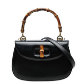 グッチ バンブー ハンドバッグ ショルダーバッグ 2WAY 000 46 ブラック レザー レディース GUCCI 【中古】