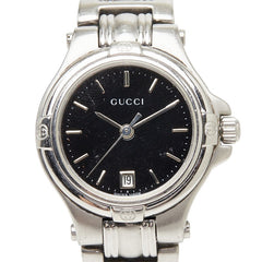 グッチ 腕時計 9040L クオーツ ブラック文字盤 ステンレススチール レディース GUCCI 【中古】