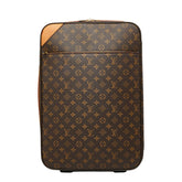 ルイ ヴィトン モノグラム ペガス50 キャリーケース トローリー スーツケース M23251 ブラウン PVC レザー レディース LOUIS VUITTON 【中古】