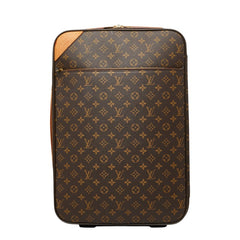 ルイ ヴィトン モノグラム ペガス50 キャリーケース トローリー スーツケース M23251 ブラウン PVC レザー レディース LOUIS VUITTON 【中古】