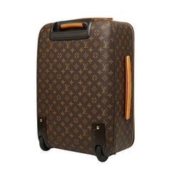 ルイ ヴィトン モノグラム ペガス50 キャリーケース トローリー スーツケース M23251 ブラウン PVC レザー レディース LOUIS VUITTON 【中古】