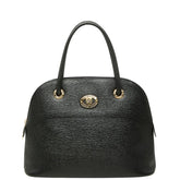 バーバリー ノバチェック シャドーホース ハンドバッグ ブラック レザー レディース BURBERRY 【中古】