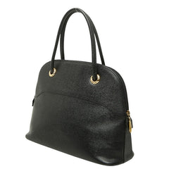 バーバリー ノバチェック シャドーホース ハンドバッグ ブラック レザー レディース BURBERRY 【中古】