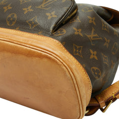 ルイ ヴィトン モノグラム モンスリ MM リュック デイパック バックパック M51136 ブラウン PVC レザー レディース LOUIS VUITTON 【中古】