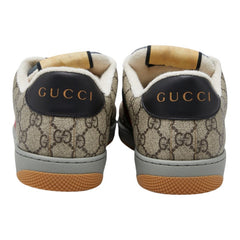 グッチ GGスプリーム スクリーナー スニーカー サイズ8 1/2 674530 ベージュ PVC レザー メンズ GUCCI 【中古】