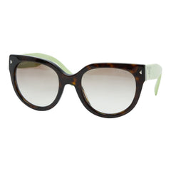 プラダ ロゴ サングラス SPR170 ブラウン グリーン プラスチック レディース PRADA 【中古】