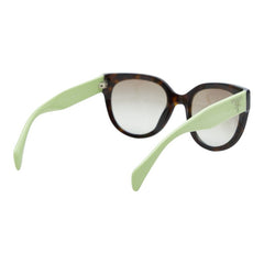 プラダ ロゴ サングラス SPR170 ブラウン グリーン プラスチック レディース PRADA 【中古】