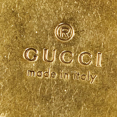 グッチ GGマーモント キーリング キーホルダー チャーム ゴールド ブラック メタル レディース GUCCI 【中古】