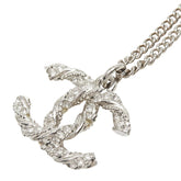 シャネル ココマーク ネックレス シルバー メタル ラインストーン レディース CHANEL 【中古】