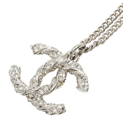 シャネル ココマーク ネックレス シルバー メタル ラインストーン レディース CHANEL 【中古】