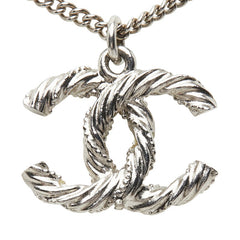 シャネル ココマーク ネックレス シルバー メタル ラインストーン レディース CHANEL 【中古】
