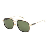 グッチ アジアフィット サングラス GG1310S 002 ブラウン ゴールド プラスチック メッキ メンズ GUCCI 【中古】