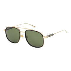 グッチ アジアフィット サングラス GG1310S 002 ブラウン ゴールド プラスチック メッキ メンズ GUCCI 【中古】