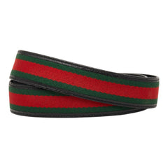 グッチ インターロッキングG シェリーライン ベルト サイズ:95/38 ブラック レザー メンズ GUCCI 【中古】