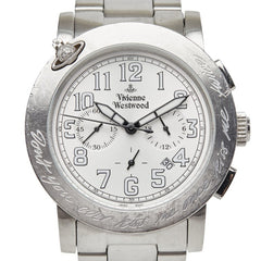 ヴィヴィアンウエストウッド KISS ME ONCE 腕時計 VW2082 クオーツ ホワイト文字盤 ステンレススチール メンズ Vivienne Westwood 【中古】