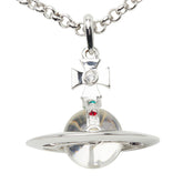 ヴィヴィアンウエストウッド スモールオーブ ネックレス シルバー メタル ラインストーン レディース Vivienne Westwood 【中古】