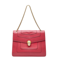 ブルガリ セルペンティ フォーエバー ハンドバッグ ピンク レザー レディース BVLGARI 【中古】