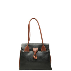ロエベ ヴィンテージ ロゴ ハンドバッグ トートバッグ 肩掛け ブラック ブラウン レザー レディース LOEWE 【中古】