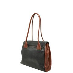 ロエベ ヴィンテージ ロゴ ハンドバッグ トートバッグ 肩掛け ブラック ブラウン レザー レディース LOEWE 【中古】