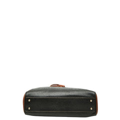ロエベ ヴィンテージ ロゴ ハンドバッグ トートバッグ 肩掛け ブラック ブラウン レザー レディース LOEWE 【中古】