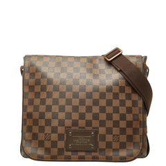ルイ ヴィトン ダミエ ブルックリンMM 斜め掛け ショルダーバッグ N51211 ブラウン PVC レザー レディース LOUIS VUITTON 【中古】