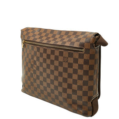 ルイ ヴィトン ダミエ ブルックリンMM 斜め掛け ショルダーバッグ N51211 ブラウン PVC レザー レディース LOUIS VUITTON 【中古】