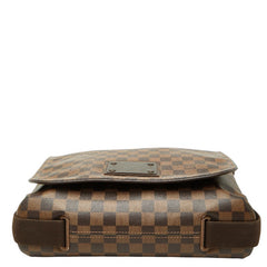 ルイ ヴィトン ダミエ ブルックリンMM 斜め掛け ショルダーバッグ N51211 ブラウン PVC レザー レディース LOUIS VUITTON 【中古】
