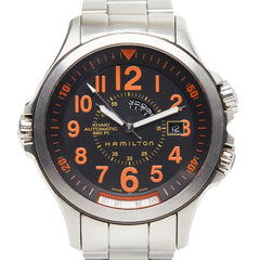 ハミルトン エアレース カーキ GMT KHAKI 腕時計 H77695133 自動巻き ブラック文字盤 ステンレススチール メンズ HAMILTON 【中古】