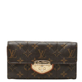 ルイ ヴィトン モノグラム エトワール ポルトフォイユ サラ 長財布 M66556 ブラウン PVC レザー レディース LOUIS VUITTON 【中古】