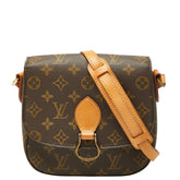 ルイ ヴィトン モノグラム サンクルーMM 斜め掛け ショルダーバッグ M51243 ブラウン PVC レザー レディース LOUIS VUITTON 【中古】