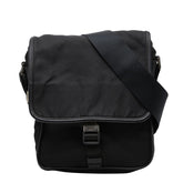 プラダ ロゴ 斜めかけ ショルダーバッグ ブラック ナイロン レディース PRADA 【中古】
