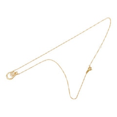 K18YG イエローゴールド ダイヤ0.12ct フラワーモチーフ ペンダント ネックレス レディース 【中古】