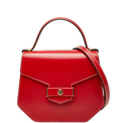 クリスチャンディオール CDロゴ ハンドバッグ ショルダーバッグ 2WAY レッド レザー レディース Christian Dior 【中古】