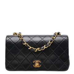 シャネル マトラッセ ココマーク 斜め掛け チェーン ショルダーバッグ ブラック ラムスキン レディース CHANEL 【中古】