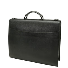 バーバリー ビジネスバッグ ブリーフケース ショルダーバッグ 2WAY ブラック レザー メンズ BURBERRY 【中古】