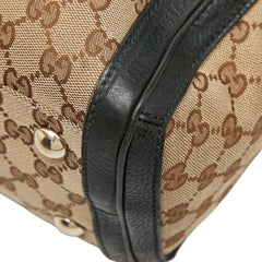 グッチ GGキャンバス トートバッグ ショルダーバッグ 2WAY 247281 ベージュ ブラックグリーン キャンバス レザー レディース GUCCI 【中古】