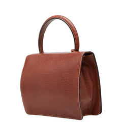 ロエベ バルセロナ ハンドバッグ ブラウン レザー レディース LOEWE 【中古】
