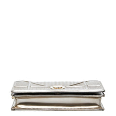 ディオール ディオラマ チェーン ショルダーバッグ シルバー パテントレザー レディース Dior 【中古】