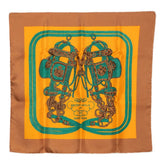 エルメス カレ42 BRIDES de GALA スカーフ オレンジ系 マルチカラー シルク レディース HERMES 【中古】