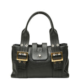 ヴェルサーチェ ハンドバッグ ブラック レザー レディース VERSACE 【中古】