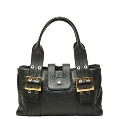 ヴェルサーチェ ハンドバッグ ブラック レザー レディース VERSACE 【中古】