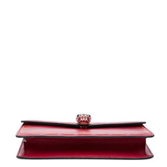 ブルガリ セルペンティ フォーエバー チェーン ハンドバッグ ピンク レザー レディース BVLGARI 【中古】