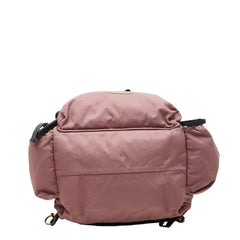 バーバリー ロゴ リュック バックパック ピンク ブラック ナイロン レザー レディース BURBERRY 【中古】