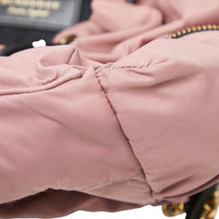 バーバリー ロゴ リュック バックパック ピンク ブラック ナイロン レザー レディース BURBERRY 【中古】