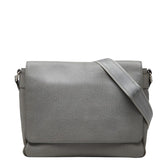 ルイ ヴィトン タイガ ロマンMM ショルダーバッグ M32623 グラシエ グレー レザー メンズ LOUIS VUITTON 【中古】