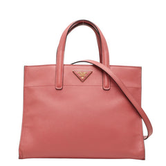 プラダ 三角ロゴプレート ハンドバッグ ショルダーバッグ BN2606 ピンク サフィアーノレザー レディース PRADA 【中古】