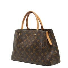 ルイ ヴィトン モノグラム モンテーニュMM ハンドバッグ ショルダーバッグ 2WAY M41056 ブラウン PVC レザー レディース LOUIS VUITTON 【中古】